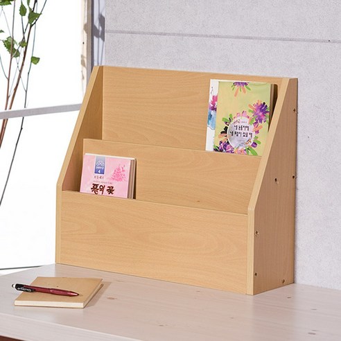 포메리트 트렌쉬대 스탠드 잡지꽂이 2단, 화이트