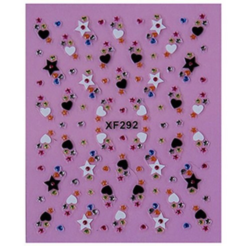 노랜드 XF 네일 스티커 3D 마크, XF292, 10개입
