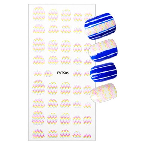 난 트위드 네일 스티커, PVTS05, 1개