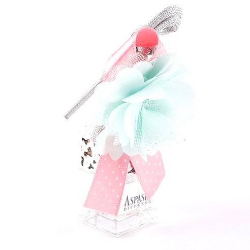 아스파시아 하모니 크리스탈 블루 차량용 디퓨저, 실버레이, 15ml
