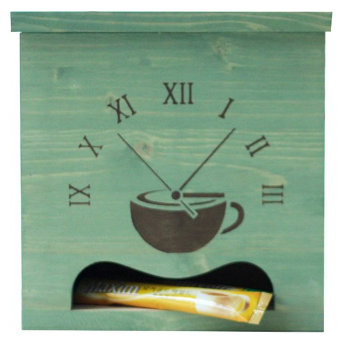 스코홈 핸드메이드 커피 보관함 Coffee Time 1, 그린, 1개, 1개
