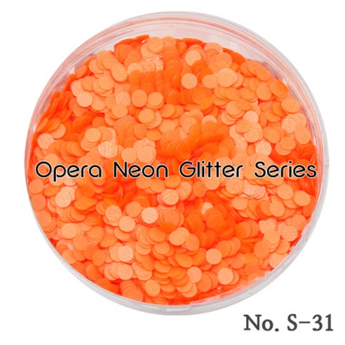 OpeRa 오페라 원 글리터 1mm, S-31 네온 오렌지, 1개