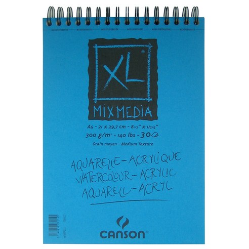 캔손 XL 믹스미디어 패드 300g, A4 (297mm x 210mm), 30매