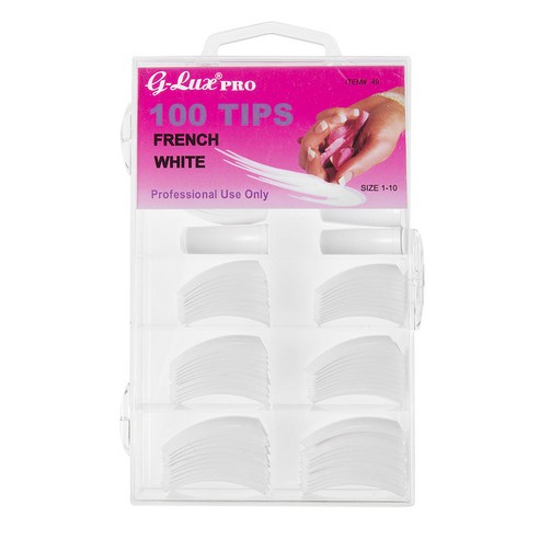 미성메탈 네일팁 인조손톱 100p, 화이트, 2개