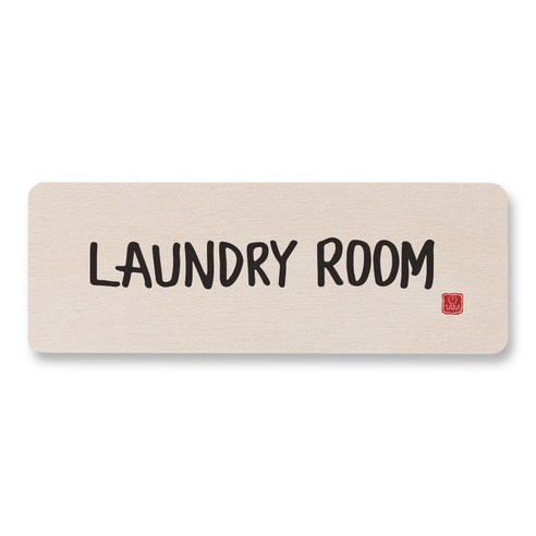 1AM 캘리그라피 도어사인 직사각 14 x 5cm, LAUNDRY ROOM, 1개