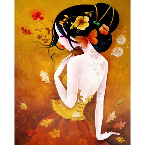 케이엠엘리 보석십자수 AB 빛나는 여인6 40x50cm, 1개