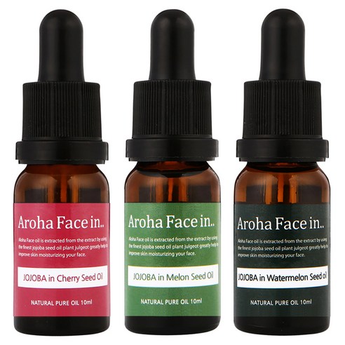 아로하트리즈 아로하페이스인 오일 세트, 체리씨드 10ml + 멜론씨드 10ml + 수박씨드 10ml, 1세트