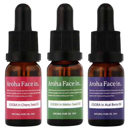 아로하트리즈 아로하페이스인 오일 세트, 체리씨드 10ml + 멜론씨드 10ml + 아사이베리 10ml, 1세트