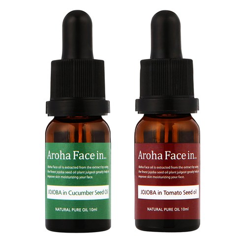 아로하트리즈 아로하페이스인 오일 세트, 오이씨드 10ml + 토마토씨드 10ml, 1세트