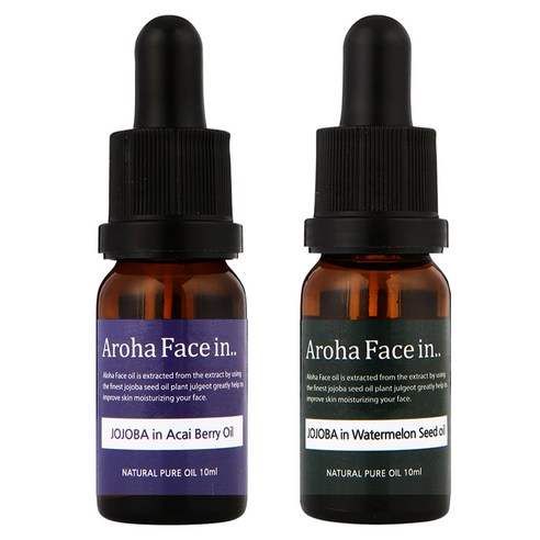 아로하트리즈 아로하페이스인 오일 세트, 아사이베리 10ml + 수박씨드 10ml, 1세트