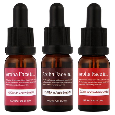 아로하트리즈 아로하페이스인 오일 세트, 체리씨드 10ml + 애플씨드 10ml + 딸기씨드 10ml, 1세트