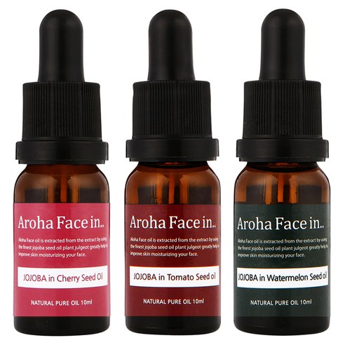 아로하트리즈 아로하페이스인 오일 세트, 체리씨드 10ml + 토마토씨드 10ml + 수박씨드 10ml, 1세트