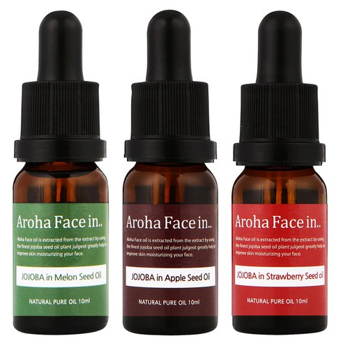 아로하트리즈 아로하페이스인 오일 세트, 멜론씨드 10ml + 애플씨드 10ml + 딸기씨드 10ml, 1세트