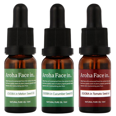 아로하트리즈 아로하페이스인 오일 세트, 멜론씨드 10ml + 오이씨드 10ml + 토마토씨드 10ml, 1세트