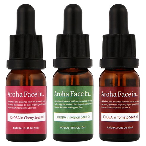 아로하트리즈 아로하페이스인 오일 세트, 체리씨드 10ml + 멜론씨드 10ml + 토마토씨드 10ml, 1세트