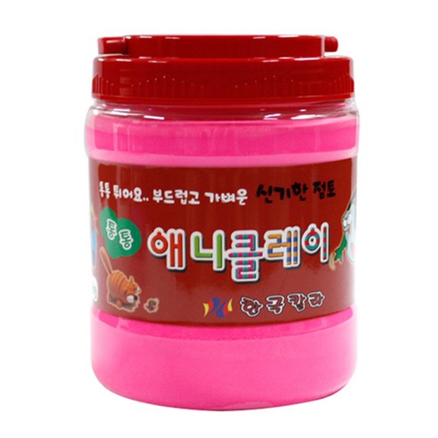 애니클레이 버켓, 형광분홍, 500g