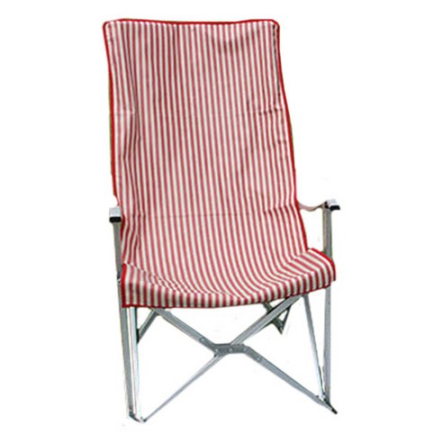 맘스아트 감성 릴렉스 캠핑체어 커버 116 x 52 cm, 스트라이프 레드, 1개