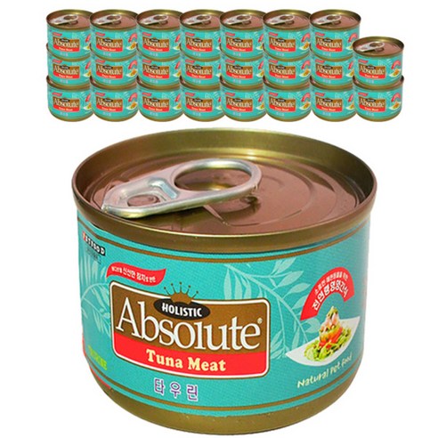 앱솔루트 고양이 간식캔 80g, 참치 + 타우린 혼합맛, 24개입