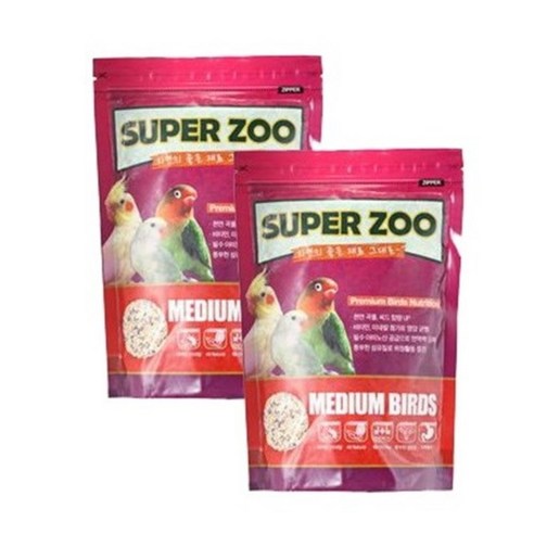 슈퍼주 중형새 사료, 700g, 2개