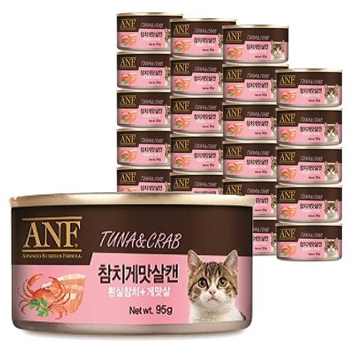 에이엔에프 고양이 간식캔, 참치무스, 95g, 24개