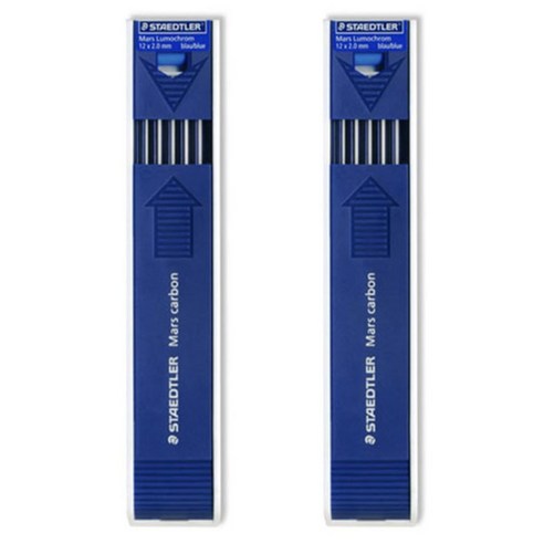 스테들러 204 홀더 샤프심 HB, 2mm, 2개입, 청색