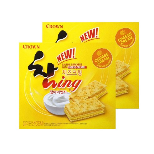 크라운 참ing 치즈크림, 360g, 2개