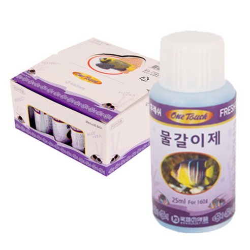원터치 후레쉬 관상어용 물갈이약, 25ml, 25개