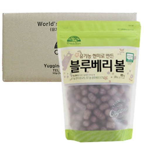 오가닉스토리 유기농 현미로 만든 유아 블루베리볼 65g, 5개입