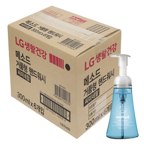 메소드 포밍핸드워시, 300ml, 6개