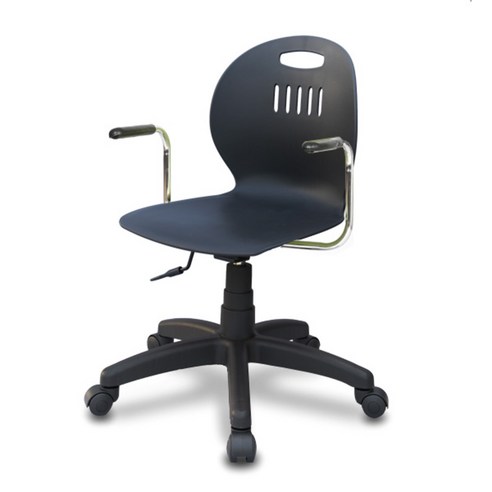 체어포커스 히든스터디 RTB-ARM 팔걸이 의자 회전형, 블랙바디 + 블랙다리