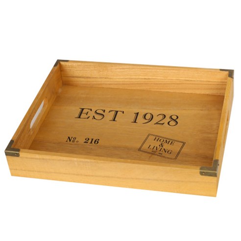 블럭마트 주방 원목 트레이, EST 1928