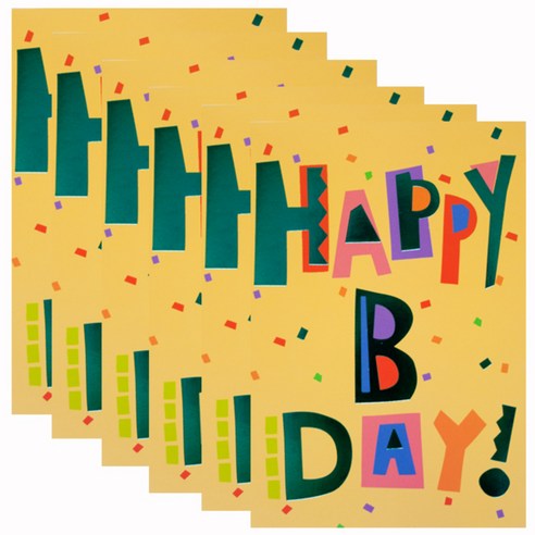 홀마크 생일 축하 카드, B DAY WWV2002, 6개입