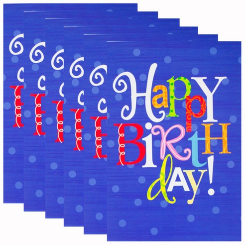 홀마크 생일 축하 카드, BLUE DOT WWV2023, 6개입
