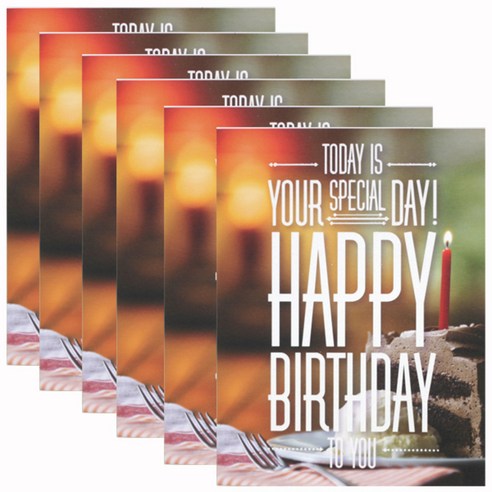 홀마크 생일 축하 카드, 특별한날 KED2144, 6개입