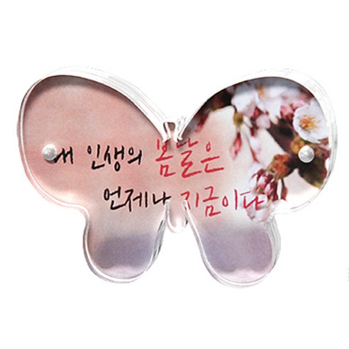쿠 나비 인테리어 아크릴 스텐딩 자석액자, 투명