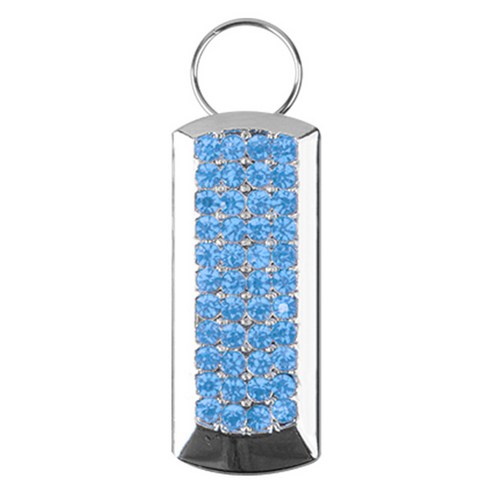 칼론 큐빅 스팽글 스윙형 USB 메모리 블루 + 스트랩 2p, 32GB