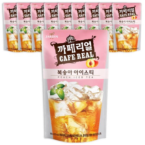 쟈뎅 까페리얼 복숭아 아이스티, 190ml, 10개