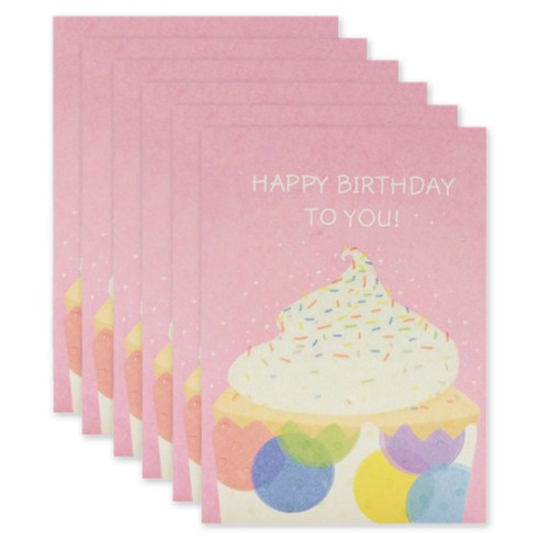 홀마크 생일 축하 카드, 아이스크림 KED2219, 6개입