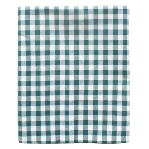 르우홈 선염 체크 패브릭 원단, 다크그린