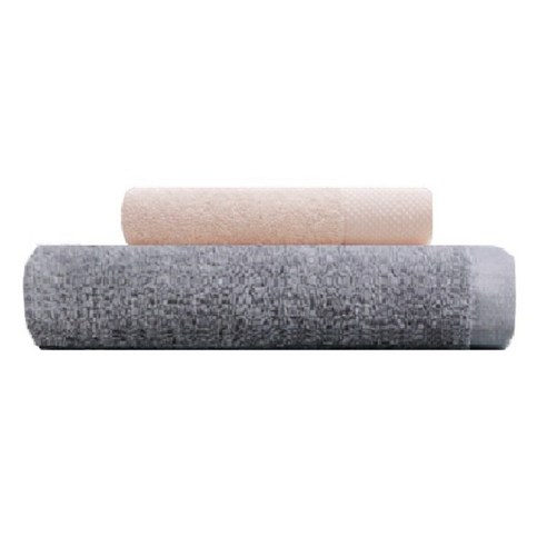 송월타월 호텔용 바스타월 회색 + 호텔용 타월 140g, 라이트베이지, 1세트