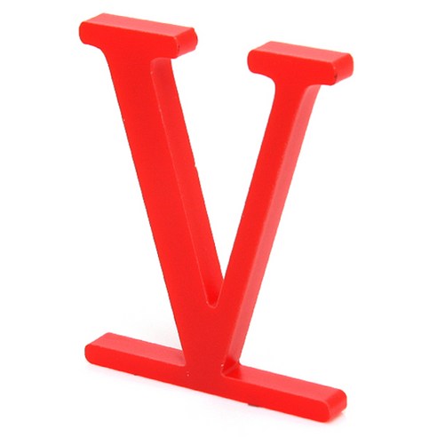 쿠 홈 인테리어 소품 아크릴 스텐딩 이니셜 02, V (레드)