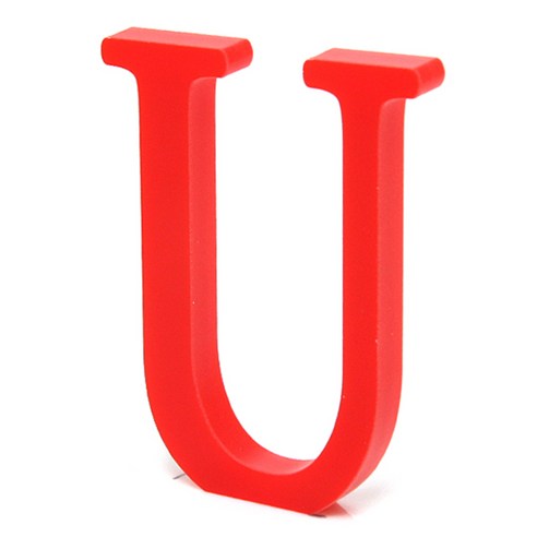 쿠 홈 인테리어 소품 아크릴 스텐딩 이니셜 02, U (레드)