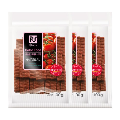 컬러푸드 내츄럴 애견간식, 토마토, 3개