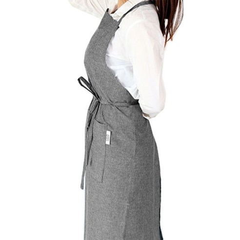 까사베르데 모던라인 앞치마, 그레이스트라이프, 1개