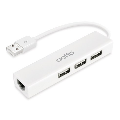 엑토 2 in 1 USB LAN 어댑터 3포트 허브 콤보 HUBL-01