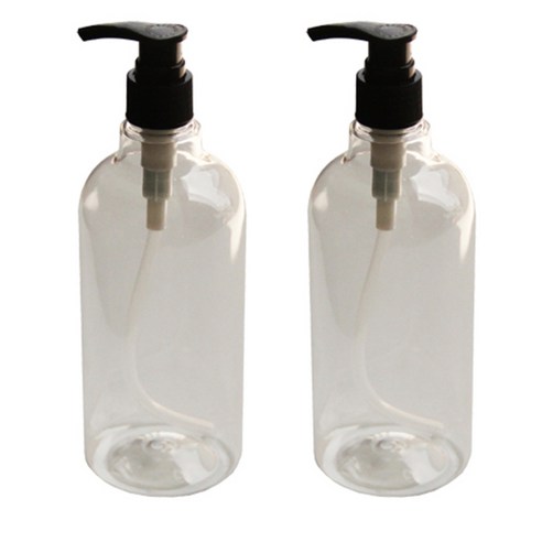 리버그린 투명 라인 공병 블랙캡 500ml, 2개입