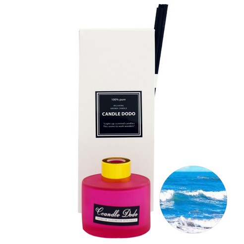 캔들도도 천연아로마 컬러라운드 핫핑크 디퓨저 100ml, 씨스프레이