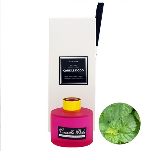 캔들도도 천연아로마 컬러라운드 핫핑크 디퓨저 100ml, 페출리