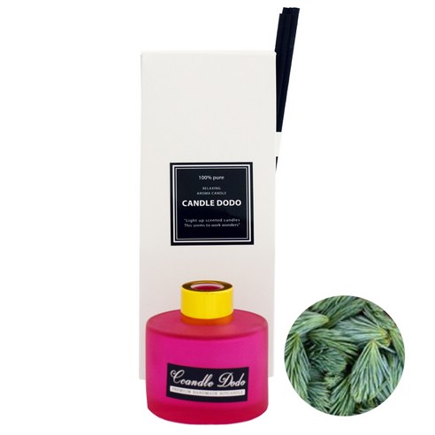 캔들도도 천연아로마 컬러라운드 핫핑크 디퓨저 100ml, 소나무