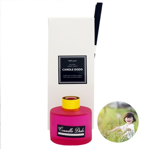 캔들도도 천연아로마 컬러라운드 핫핑크 디퓨저 100ml, 썸머위시 (페레가모 인칸토참)